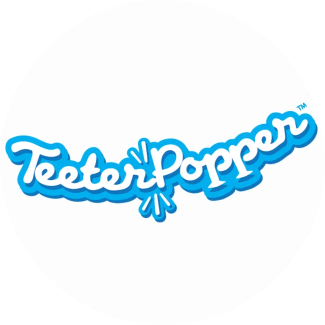 Teeter Popper logo - Rock, Wobble, and POP Your Way to Active Play